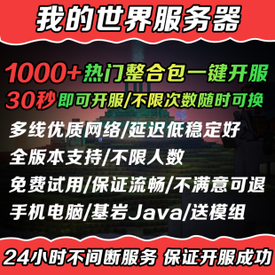 我 世界服务器Minecraft联机服务器MC整合包一键开服基岩Java