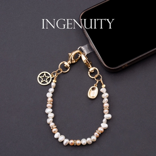 匠心手工坊手机链高级感挂链精致新款女手腕粉色巴洛克链挂件防丢