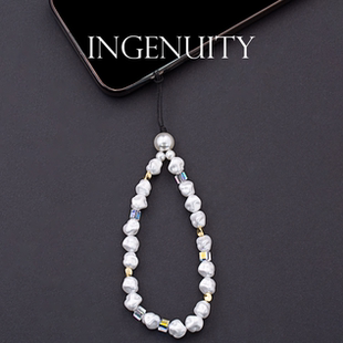 匠心手工坊巴洛克仿珍珠挂绳防丢 女腕高级感挂饰百搭ins手拿手提