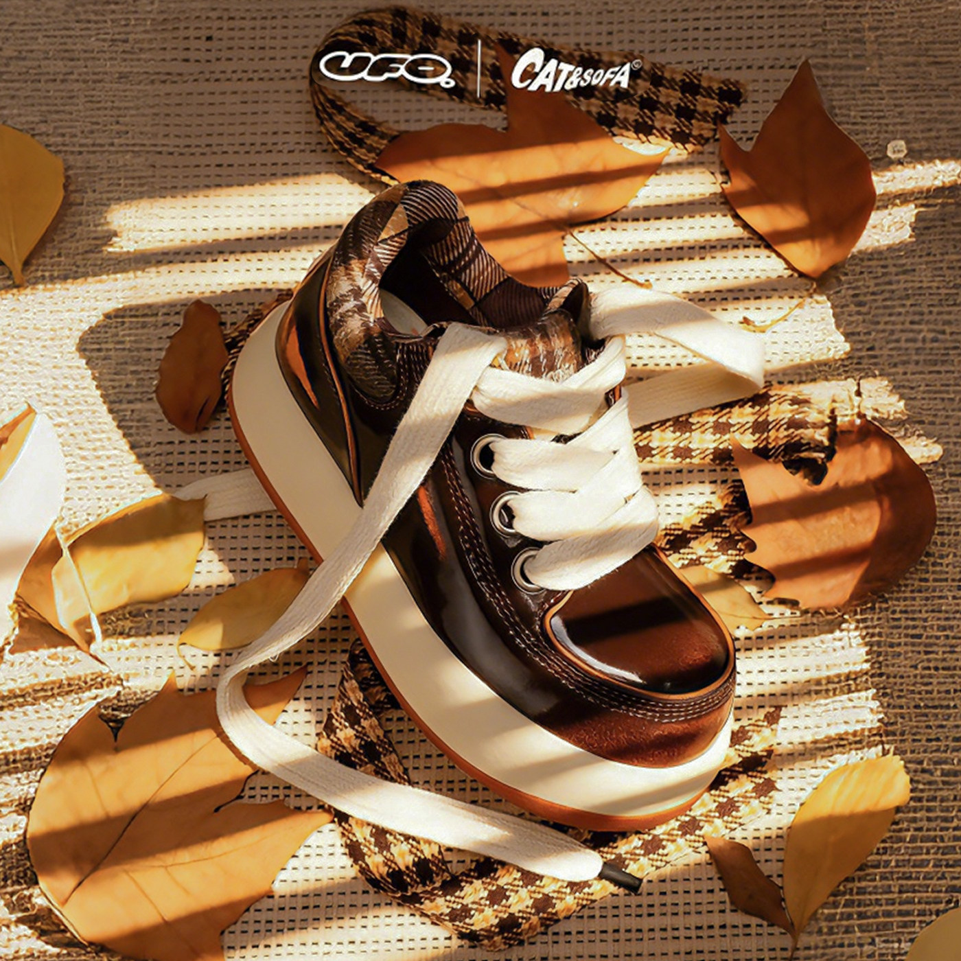 【UFO系列】猫与沙发/格纹棕袋鼠鞋厚底Q版丑萌鞋情侣低帮大头鞋,流行男鞋,时尚休闲鞋,淘宝优惠券,粉丝福利购,淘宝优惠卷