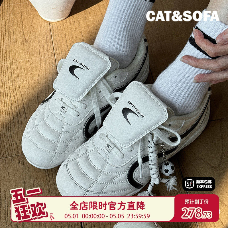 猫与沙发/双C足球鞋新款轻便系带赛车鞋流浪鞋子运动休闲德训鞋