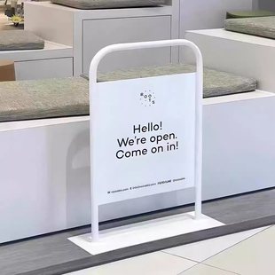 户外奶茶店外摆围栏商场门口落地式广告展示架咖啡厅金属隔断护栏