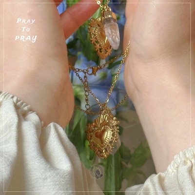 独家「Angel Love」天使之恋双坠水晶能量项链缔结良缘化解猜忌