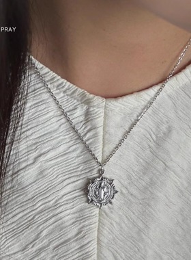 「圣本笃十字勋章」双星吊坠超强防御祝福对抗显化项链