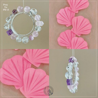 独家「邂逅之光」光彩夺目桃花人缘维纳斯祝福水晶珍宝手链粉水晶