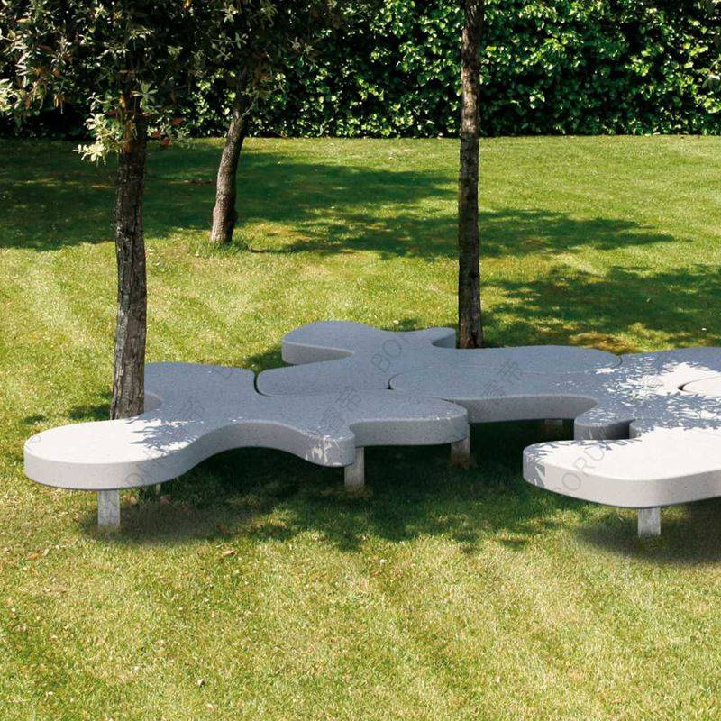 玻璃钢异形桌椅组合户外树桌商场酒店多人大型案几茶台餐厅大桌子