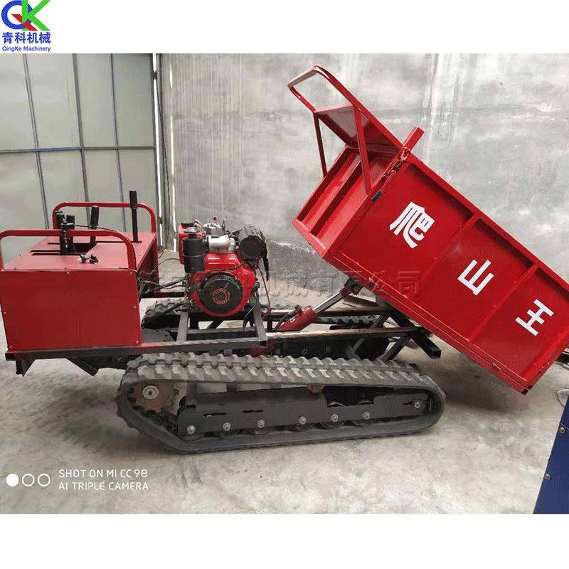 山地1.5吨履带拉货车 1吨工程用履带运输车 爬坡翻斗车