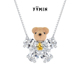 YVMIN尤目 乐园系列 宝石花朵mini植绒小熊项链情人节生日礼物