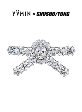 YVMIN尤目 X SHUSHUTONG 宝石蝴蝶结发夹边夹刘海夹生日礼物