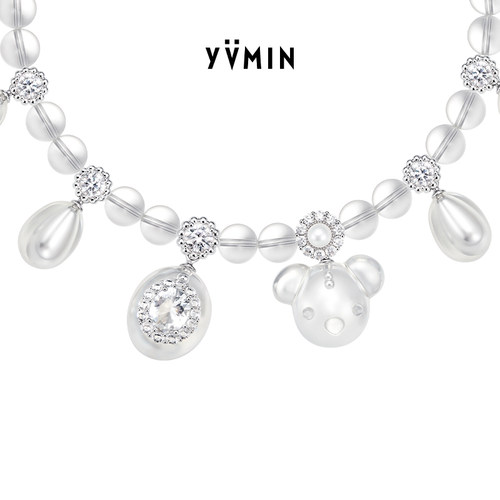 YVMIN尤目 解构葡萄熊短项链锁骨链设计师女生生日礼物新品
