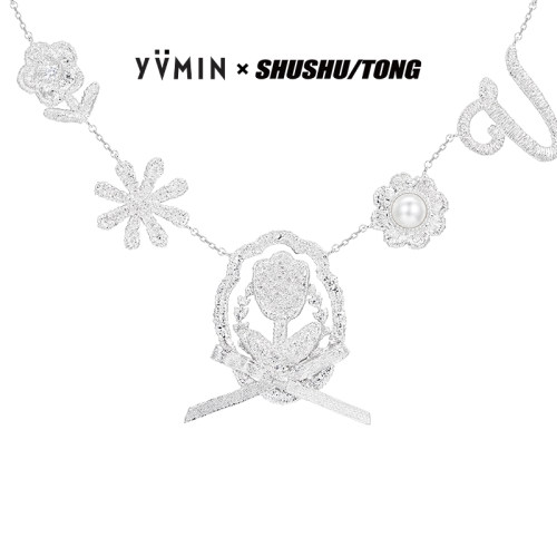 YVMIN尤目x SHUSHUTONG 织物铸造花园珍珠项链新品生日礼物