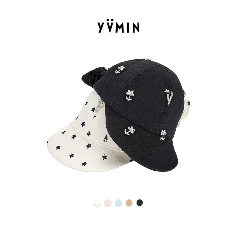 YVMIN尤目 钻花装饰布料帽子发绳女设计师新品生日礼物