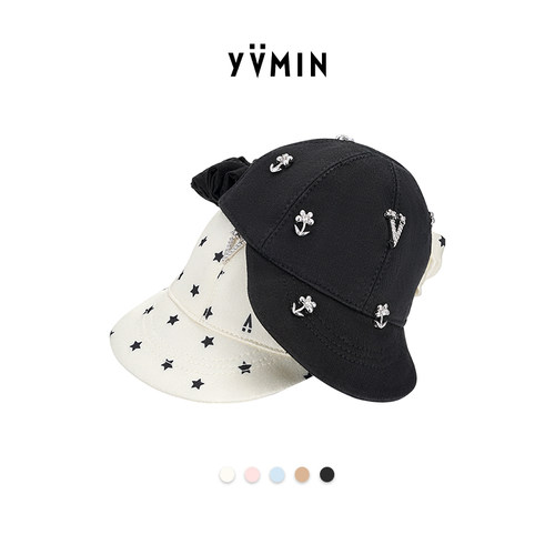 YVMIN尤目 钻花装饰布料帽子发绳女设计师新品生日礼物
