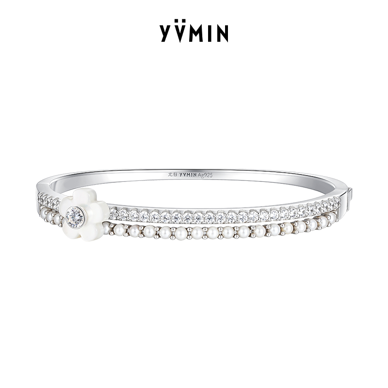 YVMIN尤目贝母花朵双层手镯