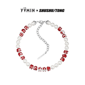 SHUSHUTONG YVMIN尤目 滴血珍珠项链锁骨链毛衣链女小众礼物