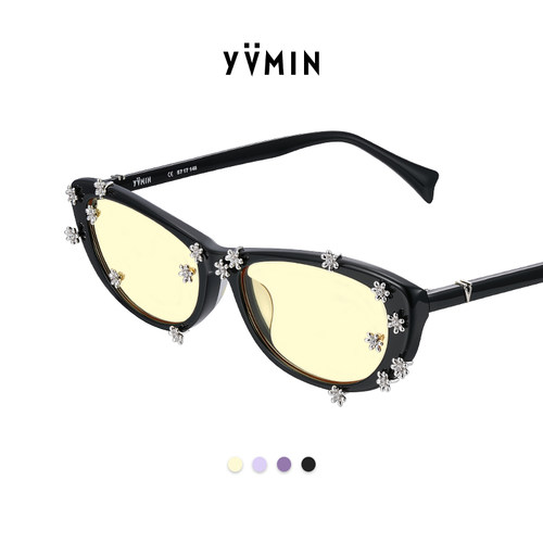 YVMIN尤目 碎花墨镜眼镜女首饰设计师生日礼物新品