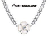 YVMIN尤目 情人节生日礼物 四瓣花宝石链锁骨项链款 SHUSHUTONG