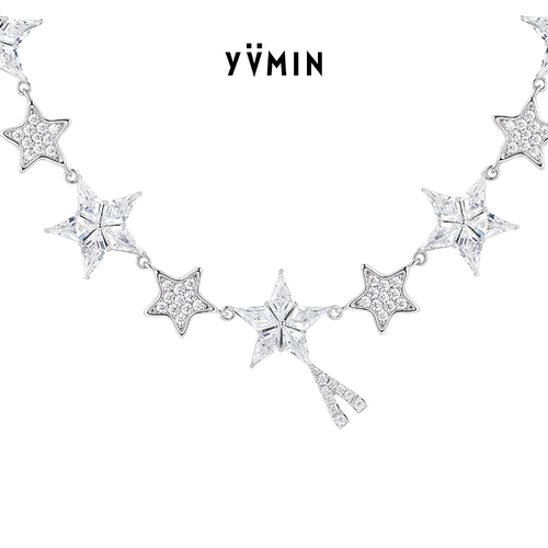 YVMIN尤目幸运星V字母项链