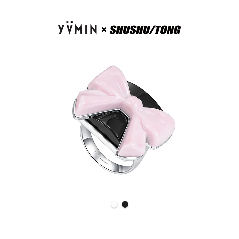 YVMIN尤目x SHUSHUTONG 陶瓷蝴蝶结戒指戒圈设计师生日礼物