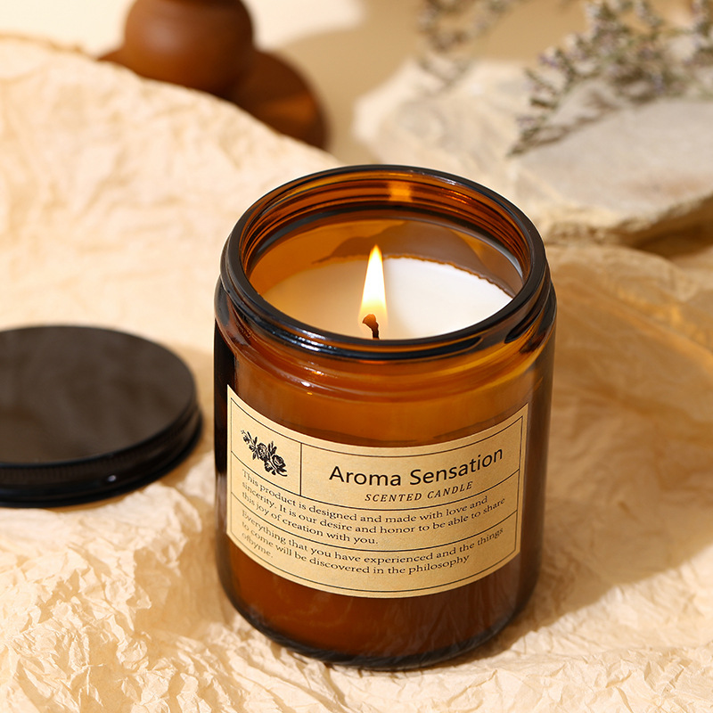 香薰蜡烛晚香玉玫瑰荔枝白茶广藿檀香薰衣柠檬马鞭草蓝风铃栀子花