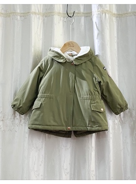 断码 仅一件 品牌童装70205 儿童女童冬季棉服保暖外套 两件套90