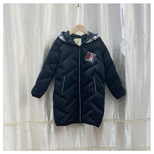 改行 清 品牌童装大黄蜂62010 冬季女童上衣外套中长款羽绒服130