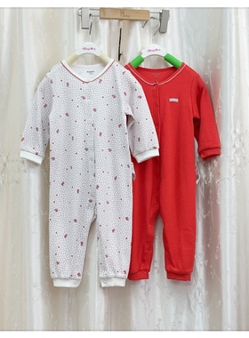 品牌童装特卖80905宝宝爬服女宝婴童春秋连体衣长袖两件套73-90