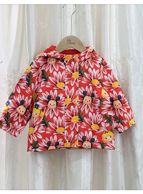 断码清仓 品牌童装90242 儿童男童 女童宝宝秋冬外套 加绒风衣90