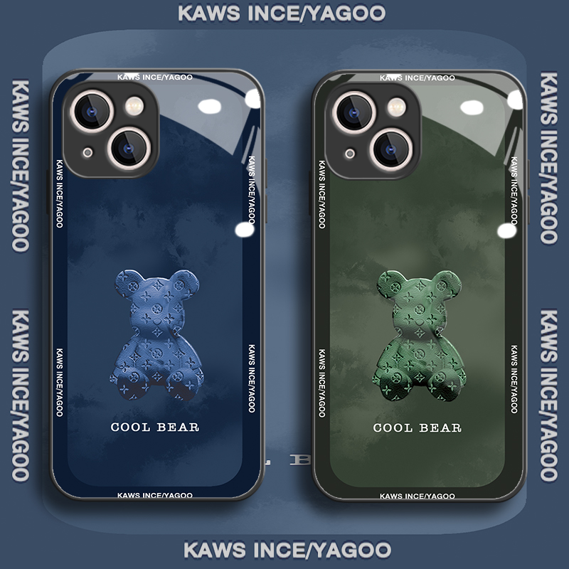 y55s手机壳暴力熊玻璃全包