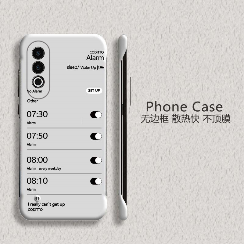 时间闹钟适用oppok12手机壳a97无边框k12s散热新款a95半包a5超薄5g硬a58防摔a58x新品a1pro男a96女a5pro套