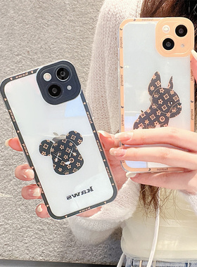 潮牌斗牛犬vivoy52s手机壳y53s暴力熊y70s新款y93软壳y50透明y3男y17女y5s/y97/y31/z3x/z1i/y20/y30/y85/y89
