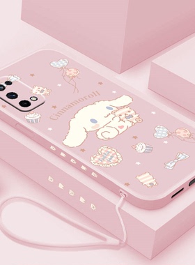 可爱玉桂狗oppoRealmex50手机壳送挂绳真我x50pro液态硅胶realmex7软壳直边女款全包镜头防摔保护套外壳超薄