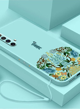 新款中国风opporealmex50手机壳富贵真我x50pro液态硅胶软壳realmex7国潮x7pro全包防摔挂绳男女款情侣保护套