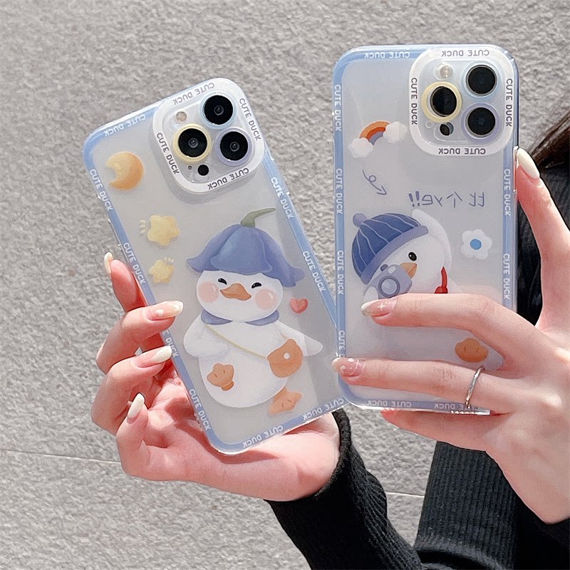 ins风可爱oppor17手机壳小鸭子r15梦境版软壳r11st卡通r11plus透明a53 5G新款a52硅胶r15x女k1全包k3保护套潮