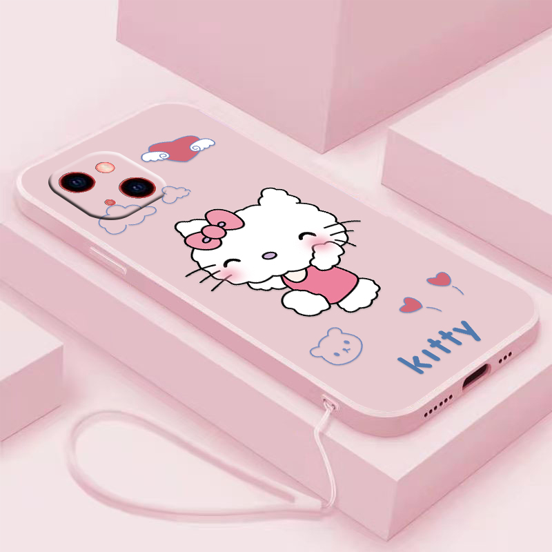 超可爱KT猫咪苹果13手机壳iPhone13promax卡通kitty软壳12pro液态硅胶12mini挂绳女款全包镜头磨砂网红保护套,3C数码配件,手机保护套/壳,淘宝优惠券,粉丝福利购,淘宝优惠卷