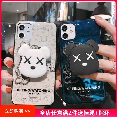 暴力熊苹果11手机壳iPhone11promax软壳支架iPhonexr硅胶iPhone7plus保护xs套iPhone6sp全包iPhone8网红8x潮