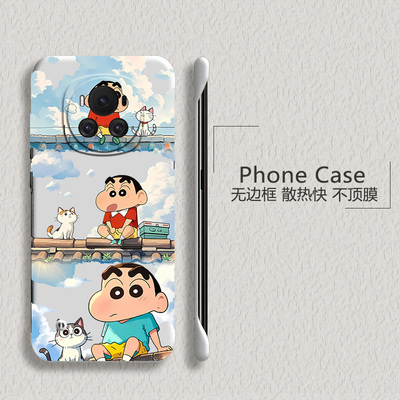 蜡笔小新适用华为荣耀magic6手机壳x60i无边框magic5pro散热x50i+新款magic4半包magic3超薄魔术5至臻版硬女