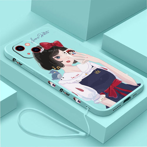 白雪公主苹果13手机壳12promax液态硅胶iPhone11/xsmax/xr/8plus/7/se2/6/荣耀50se/mate30/40/p40/p30/nova7