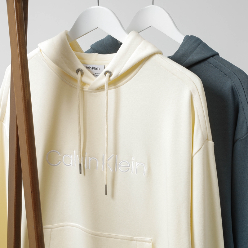 CALVINKLEIN字母连帽卫衣长袖