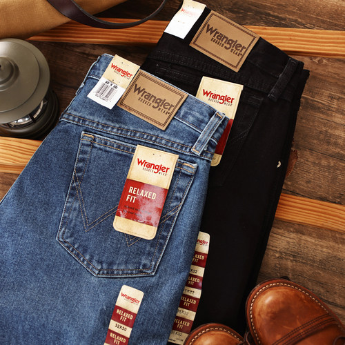 Wrangler威格RW线宽松直筒牛仔裤