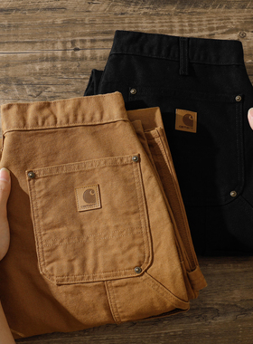 Carhartt B136卡哈特美式复古重磅双膝工装裤男水洗版B01帆布长裤