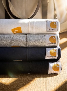 Carhartt卡哈特宽松工装口袋圆领长袖T恤美式重磅潮牌情侣短袖秋