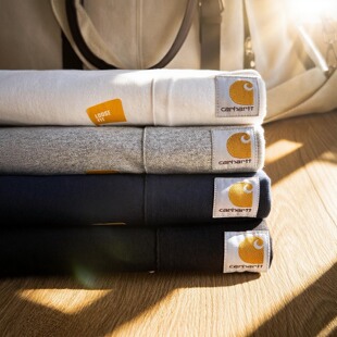 重磅潮牌情侣短袖 T恤美式 秋 口袋圆领长袖 Carhartt卡哈特宽松工装