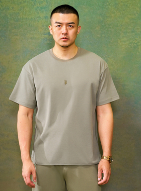 西装短袖T恤套头夏宽松男女半袖圆领舒适百搭显瘦Allen Xie艾伦谢