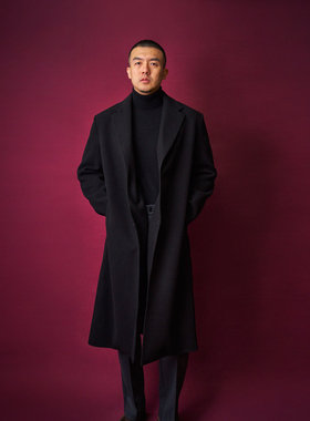 柴斯特大衣二代外套男士宽松秋冬羊绒羊毛阔型Allen Xie艾伦谢