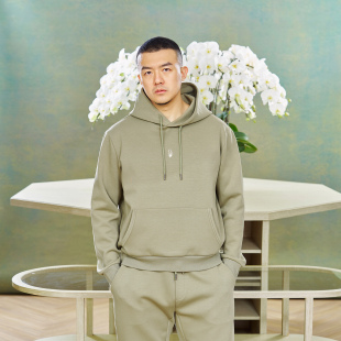 Xie艾伦谢 上衣纯色休闲连帽宽松Allen Aura Pima卫衣外套男女同款