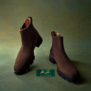 旷野切尔西靴三代增高秋冬男士 Xie艾伦谢 百搭英伦休闲麂皮Allen