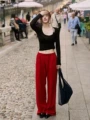 Red Wide Belt
