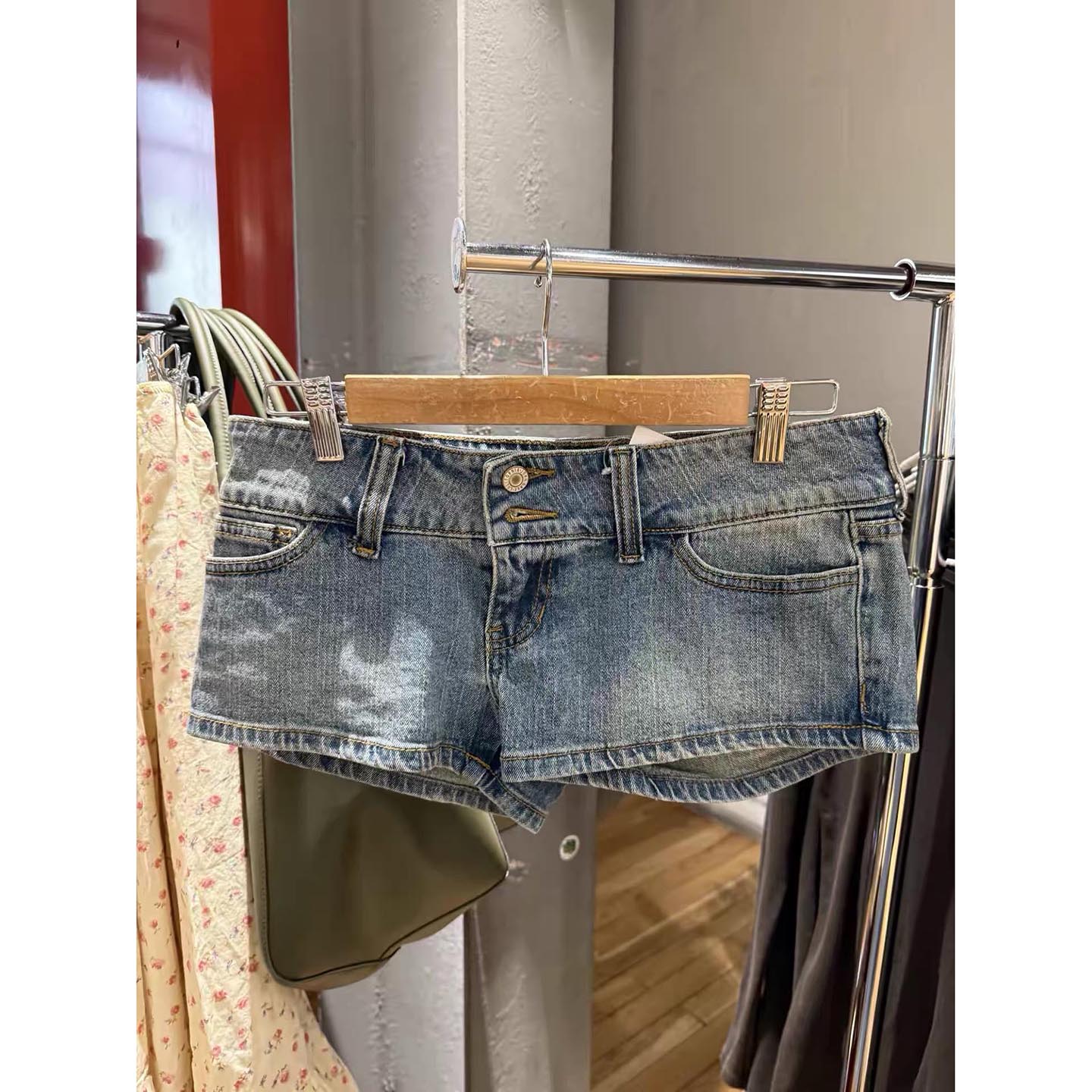bm美式辣妹超短牛仔短裤热裤女夏图片
