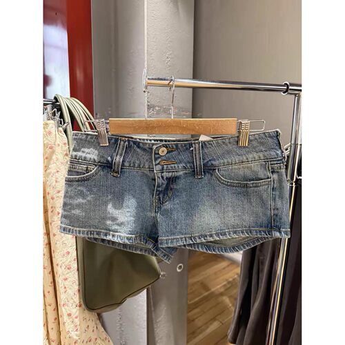 bm美式辣妹超短牛仔短裤热裤女夏